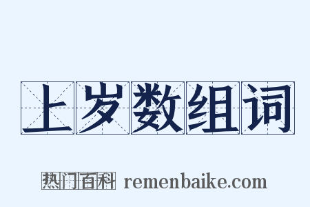 上岁数组词是什么意思的图片